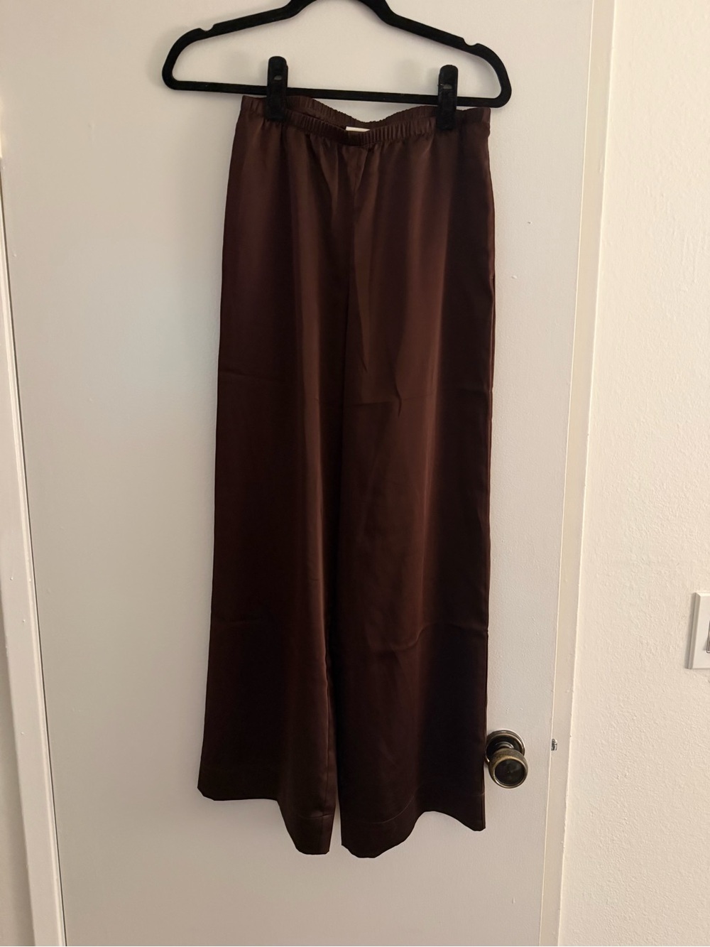 a new day Brown Wide-Leg Satin Pants